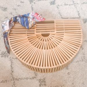 Bamboo Handbag with Scarf
